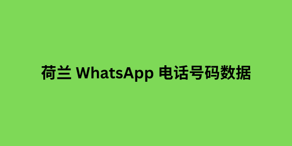 荷兰 WhatsApp 电话号码数据