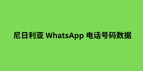 尼日利亚 WhatsApp 电话号码数据