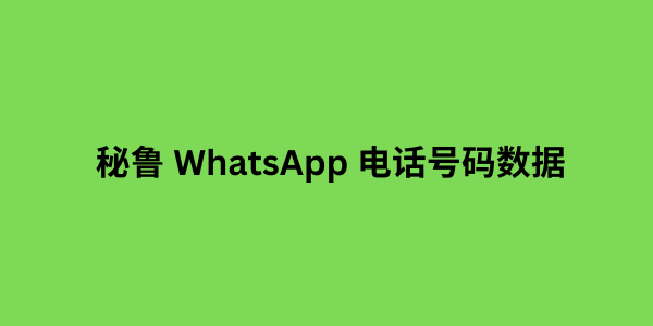 秘鲁 WhatsApp 电话号码数据