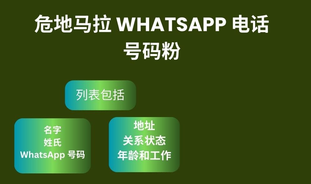 危地马拉 Whatsapp 电话号码粉